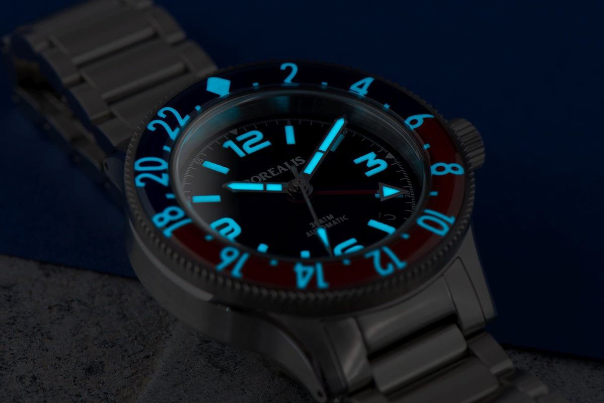 Pre-Order Borealis Sea Storm MK2 GMT Version AA Pepsi Bezel Date - Borealis Watch Company