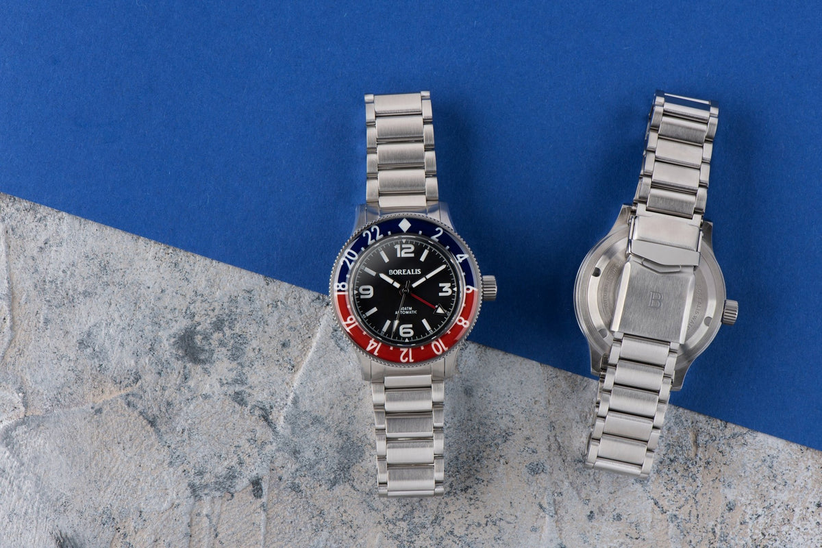 Pre-Order Borealis Sea Storm MK2 GMT Version AA1 Pepsi Bezel No Date - Borealis Watch Company