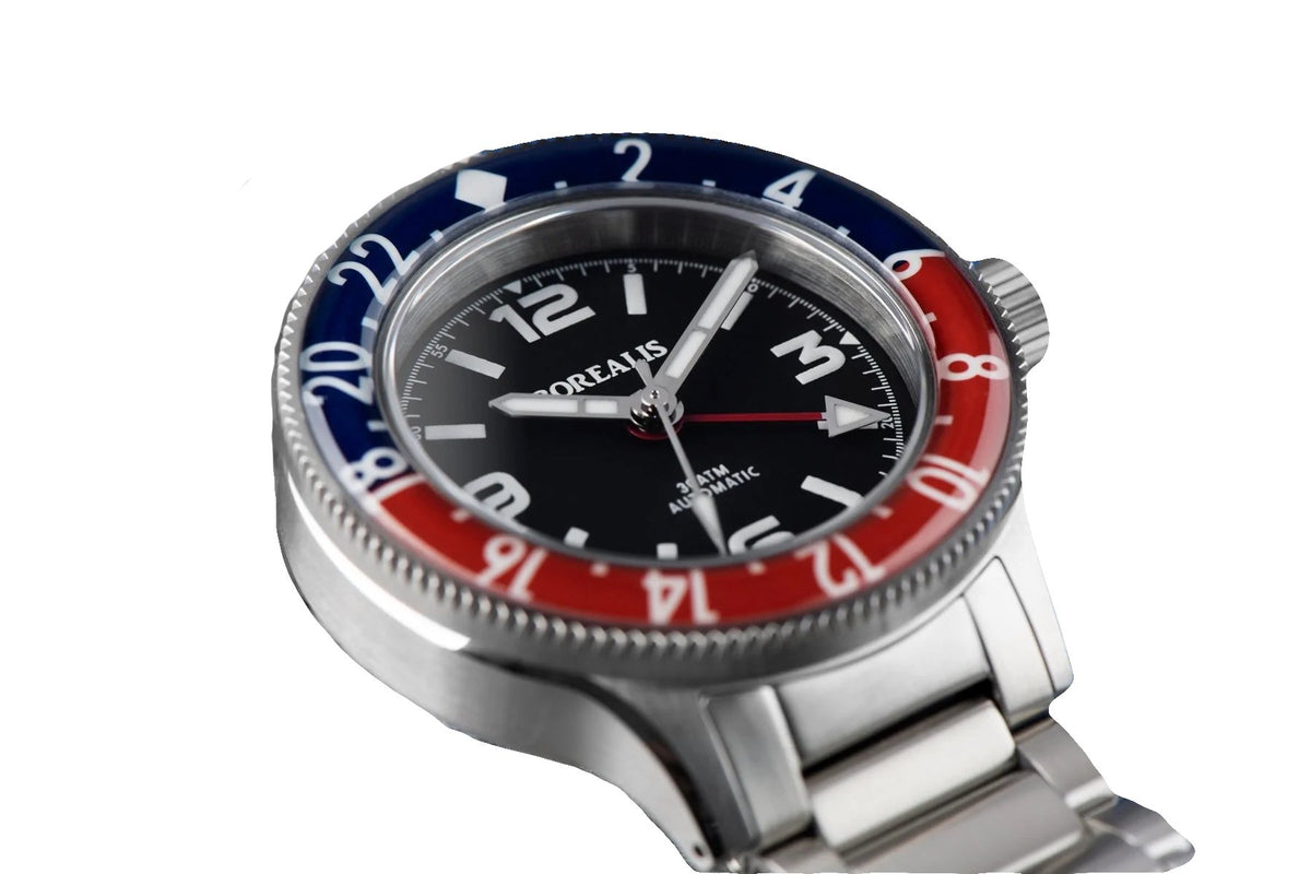 Pre-Order Borealis Sea Storm MK2 GMT Version AA1 Pepsi Bezel No Date - Borealis Watch Company