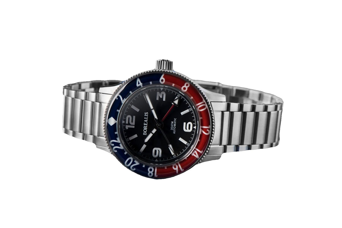 Pre-Order Borealis Sea Storm MK2 GMT Version AA1 Pepsi Bezel No Date - Borealis Watch Company