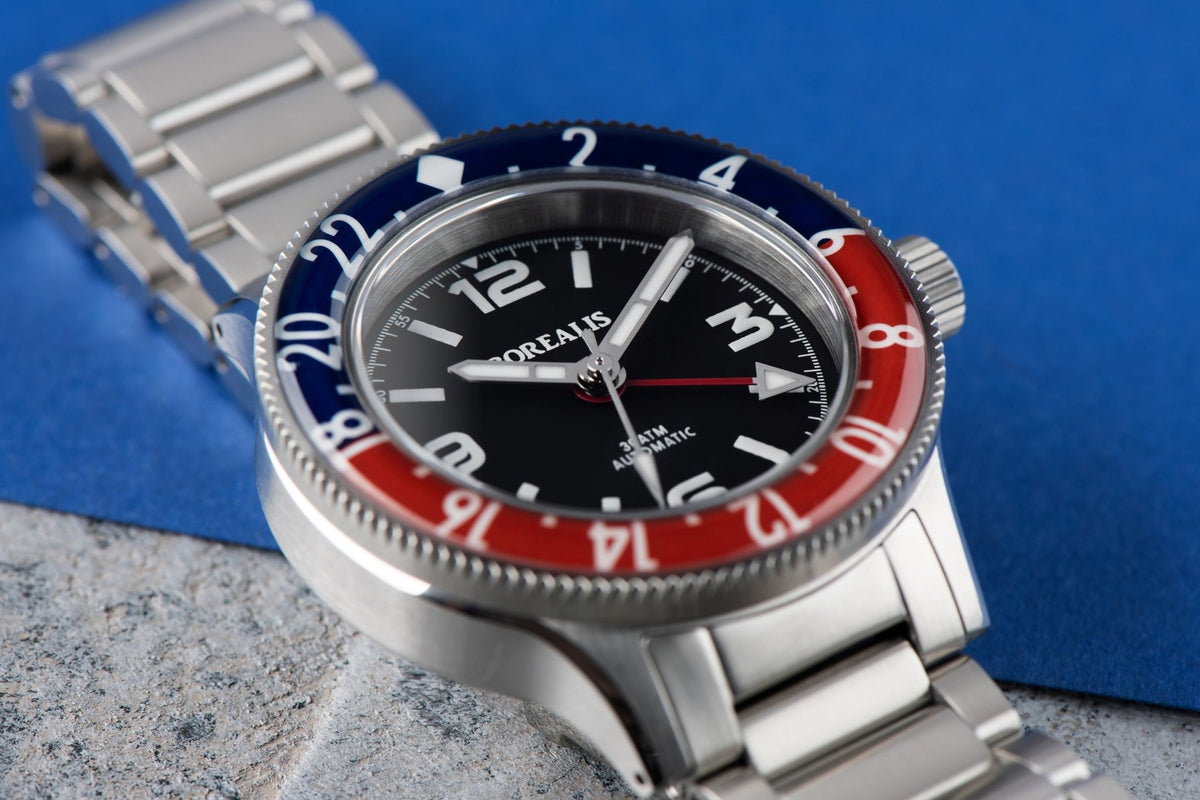 Pre-Order Borealis Sea Storm MK2 GMT Version AA1 Pepsi Bezel No Date - Borealis Watch Company