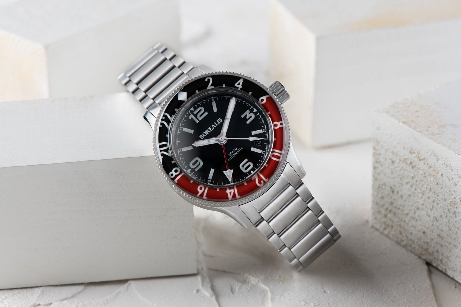 Pre-Order Borealis Sea Storm MK2 GMT Version AB Coke Bezel Date - Borealis Watch Company