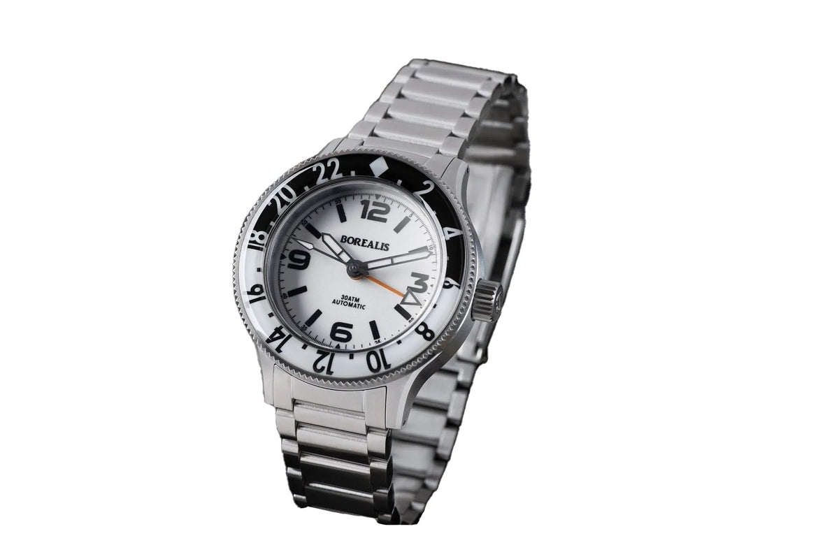 Pre-Order Borealis Sea Storm MK2 GMT Version BE1 Panda Bezel No Date - Borealis Watch Company