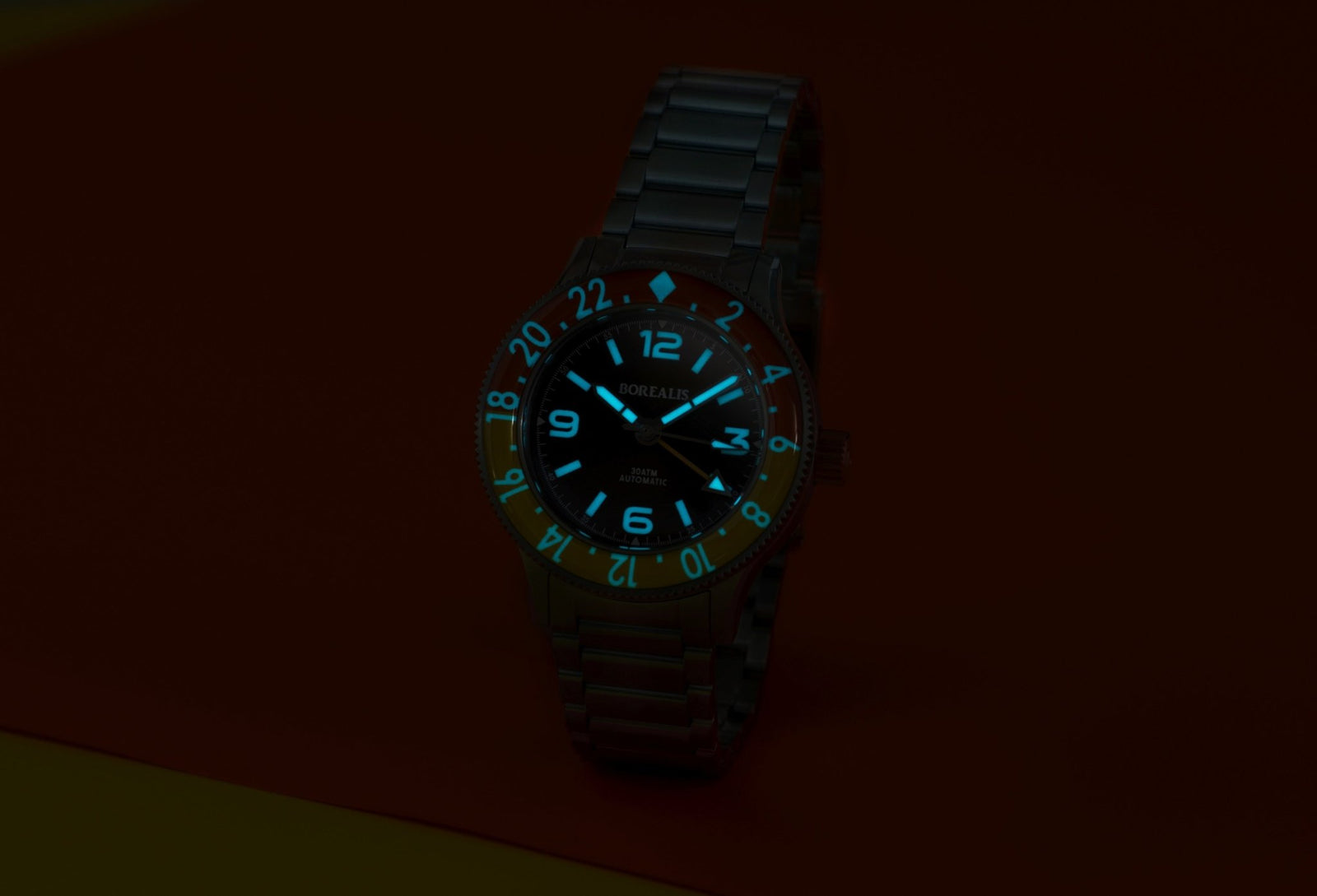 Pre-Order Borealis Sea Storm MK2 GMT Version BG1 Tobacco Bezel No Date - Borealis Watch Company