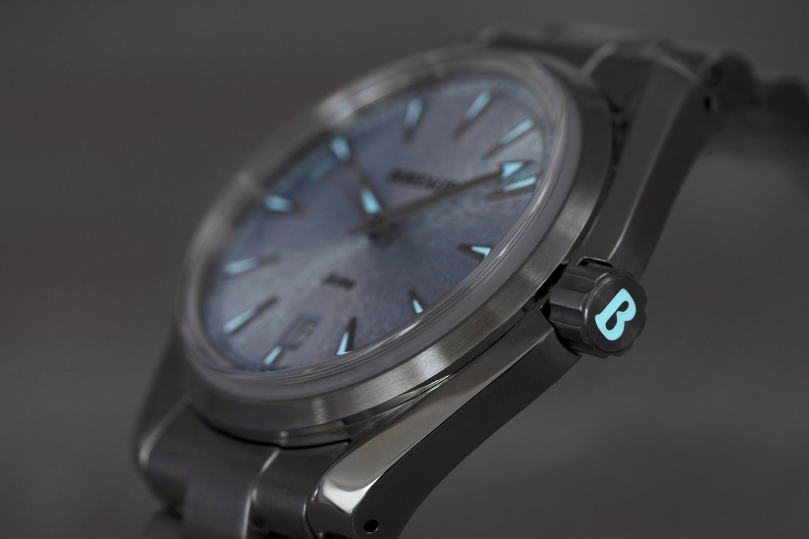 Borealis Sintra Light Blue Sunray dial date Miyota 9015 automatic movement version B.C - Borealis Watch Company