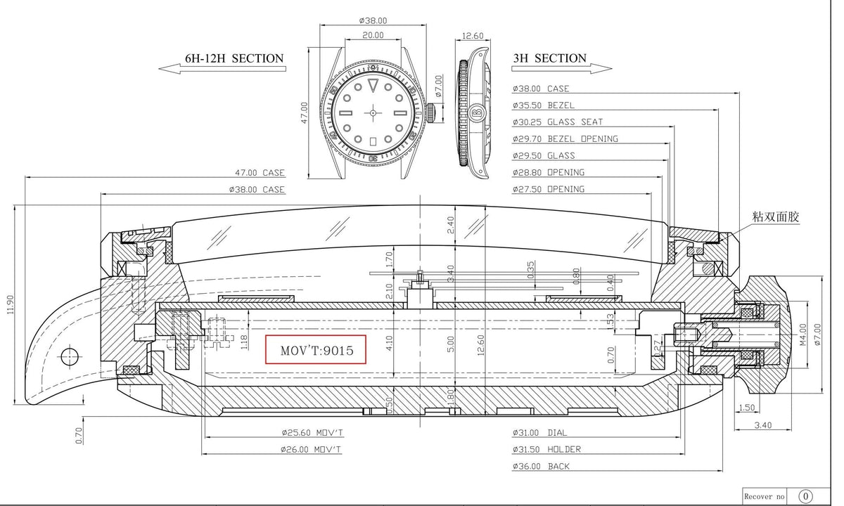 borealis bull shark v2 white dial mercedes hands date miyota 9015 bbsv2bb